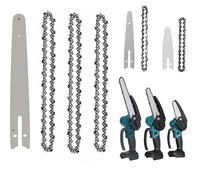 AOIUU Jeu de chaînes de rechange for guide-chaîne de tronçonneuse de 4, 6 et 8 pouces, pas de 1/4 P, for mini tronçonneuse électrique et outils de coupe du bois.(8 Inch 1PCS)
