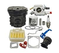 AOIUU Kit de filtre à Air de carburateur à Piston cylindre de remplacement 45mm adapté for Husqrvan 353 351 350 346 346XP 345 340 collecteur d'admission de tronçonneuses