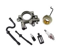 AOIUU Kit de pompe de lubrification for tronçonneuse 029 039 MS 290 MS390 avec vis sans fin, ressort, conduite de carburant, filtre à huile et bougie d'allumage