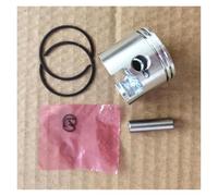 AOIUU Kit piston 34 mm for Zenoah Komatsu G2500 G2500TS 2500, ensemble cylindre, mini tronçonneuse 25 cc, bague de cylindre, goupille, clips circulaires(Double piston ring)
