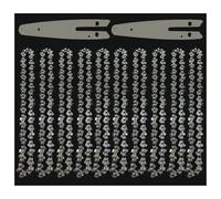 AOIUU Lames de tronçonneuse 4"/6"/8" for couper le bois, calibre 0,043", 1/4" LP, 28/37/45DL, mini-chaînes de tronçonneuse électriques de remplacement.(Chain Guide Set8,8 inch)