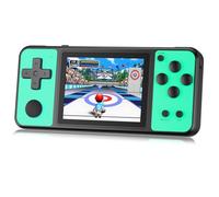 Aojiao 32 Bit Console de Jeux Portables pour Enfants avec 139 Jeux Vidéo Rétro, Console de Retrogaming avec Écran IPS 3.0" Batterie Rechargeable, Jouets de Voyage pour Garçons Filles 4-13 (Vert)