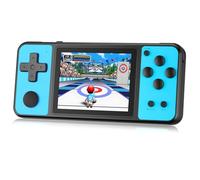 Aojiao 32 Bit Console de Jeux Portables pour Enfants avec 139 Jeux Vidéo Rétro, Console de Retrogaming avec Écran IPS 3.0" Batterie Rechargeable, Jouets de Voyage pour Garçons Filles 4-13 (Bleu)