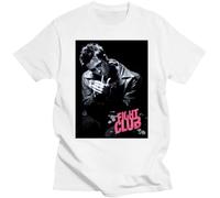 AOJIATOYS Men T Shirt Fight Club Brad Pitt Movie Tshirt White White M