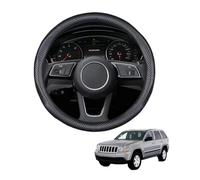 Aojiek Couvre Volant Voiture en Fibre de Carbone pour Grand Cherokee 2005-2010 Forme Ronde Antidérapant Respirant Accessoires intérieurs Noir Mat,Matte