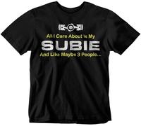 AOJIEXIAO All I Care About is My Subie Funny T Shirts Black M