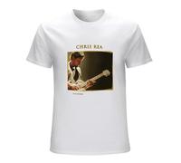 AOJIEXIAO Men's Chris Rea The Works A 3 CD Retrospective Men's T-Shirt White S