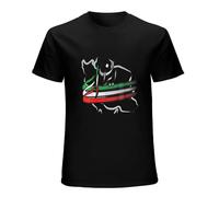 AOJIEXIAO Men's EY Iran - Einzigartige Grafische Persische Kunst Inspirierte Illustration. T-Shirt Black M