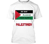 AOJIEXIAO Palestine Standard Men's Cotton T-Shirt White 3XL