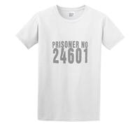 AOJIEXIAO Prisoner No Les Miserables 2460 Men Adult Short Sleeve White XL