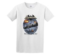 AOJIEXIAO Qukren Sabaton No Bullets Fly Album Cover Men Adult Short Sleeve White L