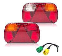 AOJO 2 Feux de Remorque Halogène 12 V avec Prise Baïonnette 5 Broches, Marque ECE,Feux de camion à 7 Fonctions