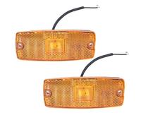 AOJO 2 PCS Feux de Gabarit Orange LED Camping Car 12V 24V Imperméable Feu de Position Jaune avec Vis de Montage