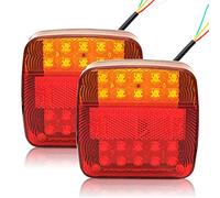 AOJO 2 PCS Feux de Remorque 12 V LED, Éclairage de Camion, Étanches, 5-Fonction, ECE Certifié