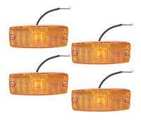 AOJO 4PCS Feux de Gabarit Camping Car Orange LED 12V 24V Imperméable Feu de Position Jaune Remorque avec Vis de Montage