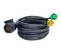 AOJO 5M Kit Faisceau Prise de Remorque à 13 Broches vers Double Prise à Baïonnette à 5 Broches pour Feux de Remorque à 13 Pin - 12V 24V Universel - Brancher et Jouer