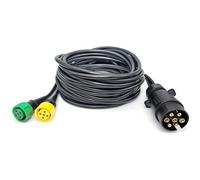 AOJO 5M Kit Faisceau Prise de Remorque à 7 Broches vers Double Prise à Baïonnette à 5 Broches pour Feux de Remorque à 7 Pin - 12V 24V Universel - Brancher et Jouer