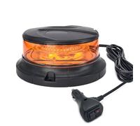 AOJO Gyrophare LED Orange Aimant 12V 24V avec câble de 2,8 m et Interrupteur indépendant, IP67 étanché,10-Modes - Homologué ECE