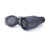 AOJO Prise Remorque 13 Broches Femelle avec Couvercle de Protection, Poignée Suspendue, Fonction Complète, 12V Universell