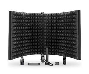 Aokeo Bouclier d'Isolement de Microphone d'enregistrement de studio professionnel, filtre anti-pop. Convient au Blue Yeti,snowball ice,Enregistrement de Microphone à Condensateur en Studio