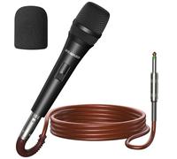 Aokeo Microphones karaoké dynamiques, Microphone A450 pour Chant avec Housse en Mousse et câble XLR de 5 mètres. Microphone à Main Compatible pour Enceinte, Machine, ampli, mixeur, Discours, Mariage
