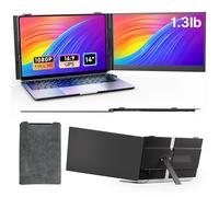 AOKER Extension d'écran d'ordinateur portable - Ultra-mince 0,6 kg 14 pouces FHD IPS double extension de moniteur portable pour ordinateur portable, fixation Plug & Play pour ordinateurs portables de