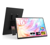 AOKER Moniteur portable pour ordinateur portable 16" 1200P FHD HDMI USB C Écran de voyage externe avec support Moniteur de jeu pour PC, Mac, Switch, téléphone