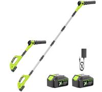 AOKIA Souffleur à Batterie avec Perche Télescopique 2 m & 2×4000 mAh, Souffleur Léger 290 km/h & 985 m³/h, Mode Turbo, Cordless Leaf Blower pour Jardin, Neige, Feuilles & Poussière