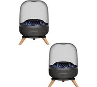 Aokicase Acrylic Table Speaker Holder Suitable for Harman Kardon Aura Studio 3, Aura Studio 4, SoundSticks 4 Bluetooth Speakers (Black, JJ-9300-B-0) 2-PCS