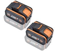 Aokicase Batterie de remplacement 20V pour Worx, batterie pour outils électriques sans fil Worx, WA3551 / WA3553 / 35514 / WA3551.1 Lithium-ion （5000mAh, lot de 2）