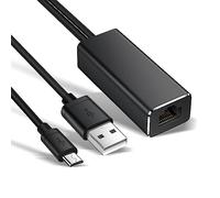 Aokicase LAN Ethernet Adapter for Amazon Fire Stick, All New Fire TV 3 and Chromecast 1, 2 and Ultra (Black)