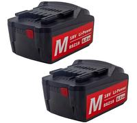 Aokicase Lot de 2 batteries de rechange lithium-ion pour outils électriques sans fil Metabo HPT 18 V ~ 36 V/4,0 Ah, MTB18B, BS18LT, SB18LT, SSW18L Metabo 18 V (4000 mAh)