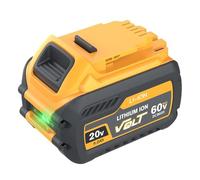 Aokikeisu Batterie de rechange pour Dewalt 20 V/60 V, compatible avec DCB200/DCB203/DCB204/DCB205/DCB206/DCB209/DCB180/DCB182/DCB183/DCB184/DCB185/DCB606/DCB609(9) 000 mAh. 1 paquet, jaune