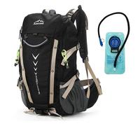 Aoking,sac à dos pour randonnée/escalade,40L,YJN79807 + poche à eau 2 litres,éléments standards:panneau grillagé à flux d'air amovible,étanche,sifflet SOS,housse de pluie
