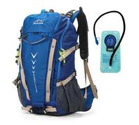 Aoking,sac à dos pour randonnée/escalade,40L,YJN79807 + poche à eau 2 litres,éléments standards:panneau grillagé à flux d'air amovible,étanche,sifflet SOS,housse de pluie
