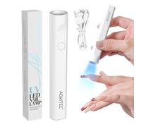Aokitec Lampe UV Ongles Gel, Mini Lampe UV Ongles pour Ongles Autocollants Adhesif, Portable Lampe Led Ongle pour Stickers Ongles, Séchoirs à Ongles pour Capsule Ongle Colle faux Ongles Gel Ongle