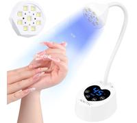 Aokitec Lampe UV Ongles Gel: Mini LED Mini Lampe UV avec 4 Modes de Minuterie Intelligente & Cet Écran LCD, 36W Portable Lampe UV Ongles de Manucure pour Toutes Les Gels pour Salon Cadeau