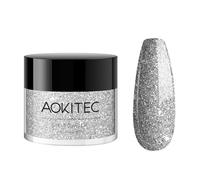Aokitec Poudre à Ongles Classique Couleur Blanche, Poudre d'Ongles Professionnel Nail Art Décoration d'Ongles Débutant,Manucure Salon DIY, Sans Odeur & Durable, Lampe à Ongles Non Requise, 1 Oz