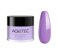 Aokitec Poudre à Ongles, Poudre d'Ongles Professionnel Nail Art Décoration d'Ongles Débutant,Manucure Salon DIY, Sans Odeur & Durable, Lampe à Ongles Non Requise, 1 Oz