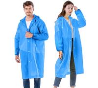 AOKITO Poncho de Pluie Réutilisable et Étanche pour Femmes et Hommes, Cape de Pluie en Matériau Eva Respirant pour la Randonnée, le Vélo, le Camping et les Voyages