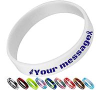 Aokizkdzsw Bracelets personnalisables, bracelets en silicone gravés personnalisés pour événements et fêtes, anniversaire cadeaux pour couples, hommes et femmes, bracelet enfant securite