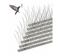 AOKKR Pic Anti Pigeon, 13,2 mètres Pique Anti Pigeon pour Balcon 33 cm x 40 Pièces, Pic Anti Oiseaux pour Fenêtre, Toit et Gouttière, Empêcher Efficacement l'Atterrissage et la Nidification