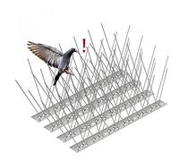 AOKKR Pic Anti-Pigeon en Acier Inoxydable 1 Mètres, Pack de 4 Pique Anti-Oiseaux pour Effrayer Pigeons, Corbeaux, Moineaux, Chats, Respectueux des Animaux Pic Anti Oiseaux