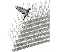 AOKKR Pic Anti-Pigeon en Acier Inoxydable 3.5 Mètres, Pack de 14 Pique Anti-Oiseaux pour Effrayer Pigeons, Corbeaux, Moineaux, Chats - Répulsif Oiseaux Respectueux des Animaux