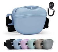AOKLANT Pochette à friandises en Silicone pour Chien avec clicker | Fermeture magnétique, capacité 1,6 tasse, silicone alimentaire, facile à nettoyer, ceinture réglable
