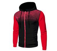 AOKODA Veste De Sport Hommes Sport Décontracté Mode Homme Veste À Capuche Printemps Et Automne Course En Plein Air Exercice De Fitness Veste Décontractée Hommes G-Red1 XL