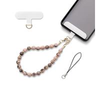 AOKSUNOVA Chaîne de téléphone portable courte avec bracelet universel, perles, bracelet de téléphone portable, bracelet de main, accessoire pour téléphone portable