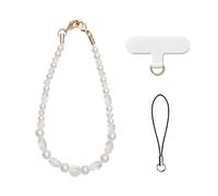 AOKSUNOVA Chaîne de téléphone universelle avec perles - Bracelet de téléphone portable décoratif - Pendentif de téléphone portable court - Bracelet de téléphone portable