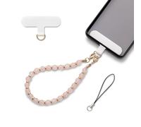 AOKSUNOVA Chaîne pour téléphone mobile Pendentif universel pour téléphone mobile Chaîne courte pour téléphone mobile Perles Bracelet pour téléphone mobile Bracelet de main pour téléphone mobile Noir