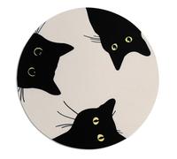 AOKSUNOVA Tapis de souris chat rond petit tapis de souris avec motif 20 cm
